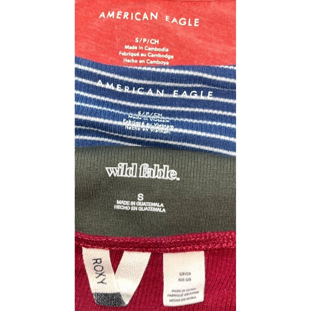 4 Tank Tops Bundle American Eagle Roxy Wild Fable Cropped Summer Variety Women S - Picture 6 of 7